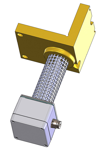 Cast-In Heaters Beispiel 3  Gussheizung als Winkel in Aluminium oder Messing z.B. für Werkzeugbeheizungen