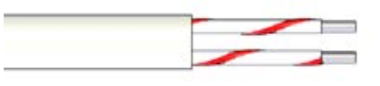 glasseidenisolierte Nickellitze zus. mit unbeschichtetem Glasseidenschlauch (400 °C)