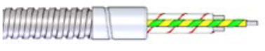 Spiralschlauch Stahl verzinkt oder Edelstahl + Schutzleiter 400 °C - 700 °C