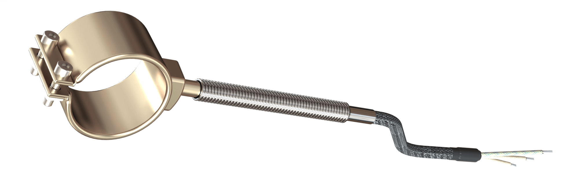 Standard-Düsenheizband in Edelstahl und Messing, für Temperatur bis 280°C/350°C, Spitzguss, Bohrungen, Aussparungen, Wärmefühlerhaltung oder Unterlegfühler, Originalzubehör an allen gängigen Maschinentypen