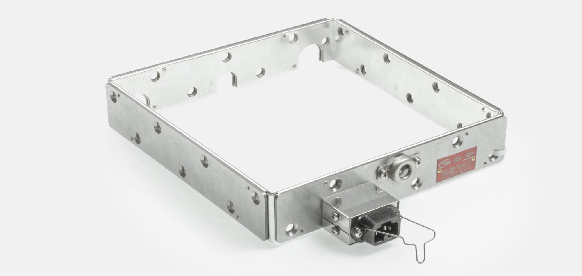 Werkzeugbeheizung, Flachheizung, Rahmenheizung, für Temperaturen bis 450°C, Extrusion, Spritzguss, Kunststofftechnik, Bohrungen, Aussparungen, Wärmefühlerhalterung, integriertes Thermoelement, mineralstoffisoliert