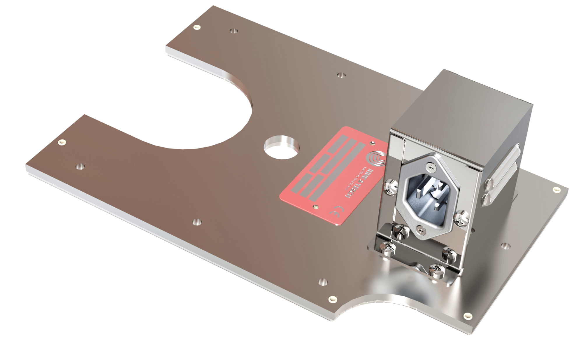 Werkzeugbeheizung, Flachheizung, Rahmenheizung, für Temperaturen bis 450°C, Extrusion, Spritzguss, Kunststofftechnik, Bohrungen, Aussparungen, Wärmefühlerhalterung, integriertes Thermoelement, mineralstoffisoliert