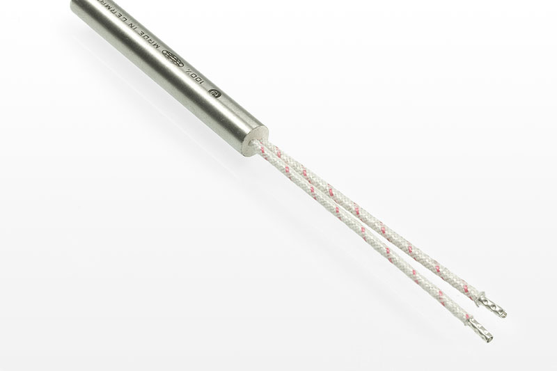 Anschlussvariante A: mit glasseidenisolierter Nickellitze Anschluss verkittet, 250 °C (GLS 250), 400 °C (GLS 400) oder 700 °C (GLS 700)