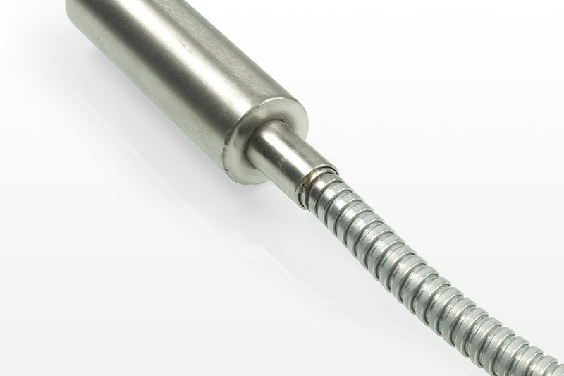 Anschlussvariante K: mit Spiralschlauch Stahl verzinkt oder Edelstahl bis 250 °C / 400 °C / 700 °C