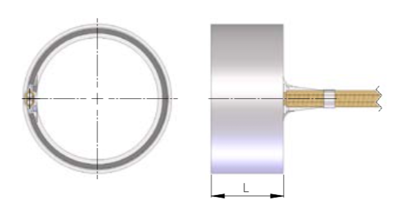 Abb. 2: stirnseitig + Zugentlastung