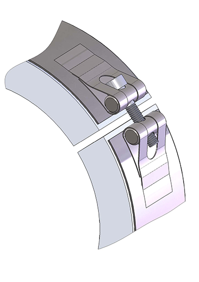 Cast-In Heaters Spannvariante 5 direkt verschraubt mit Spannband