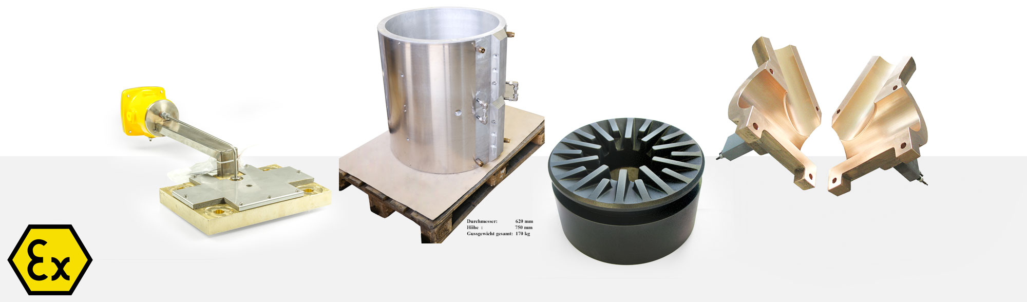 Cast Heaters kommen in der kunststoff- und gummiverarbeitenden Industrie (Extrusion) zum Einsatz. Weiterhin eignen sie sich für Siebwechsler und Filtersysteme, für Extrusionswerkzeuge, für Folienmaschinen und Blasköpfe, für Profilschweißmaschinen, für Bre