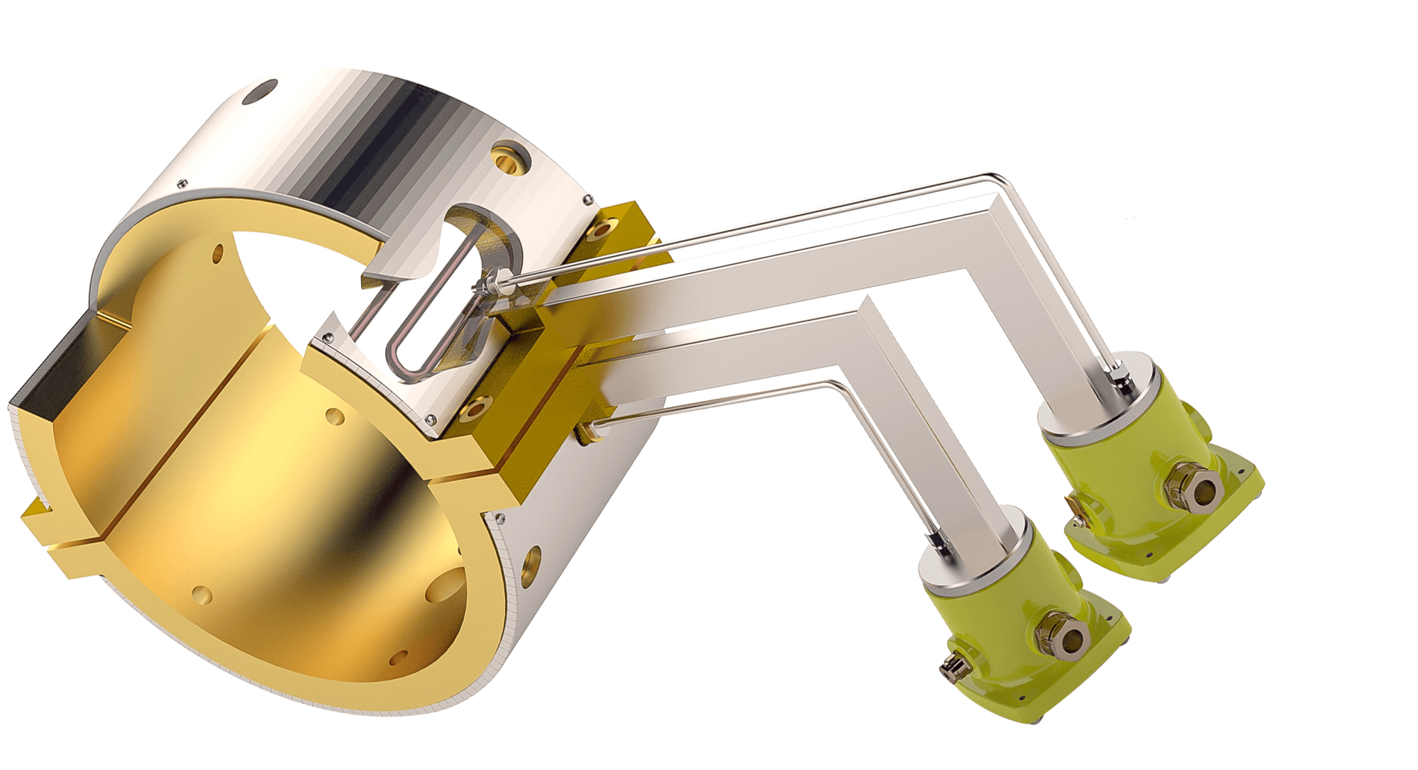 Cast Heaters kommen in der kunststoff- und gummiverarbeitenden Industrie (Extrusion) zum Einsatz. Weiterhin eignen sie sich für Siebwechsler und Filtersysteme, für Extrusionswerkzeuge, für Folienmaschinen und Blasköpfe, für Profilschweißmaschinen, für Bre